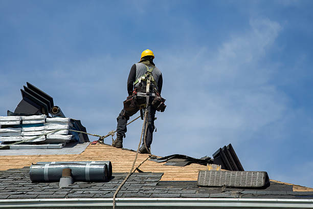 Professional Storm Damage Roof Repair technician working in Marlton, NJ